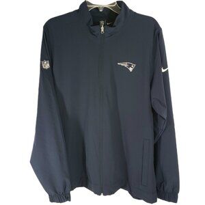 NFL Nike New England Patriots Full-Zip Jacket LARGE Dark Blue Water Resistant